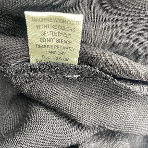 Feathers Women's Black Floral Embroidery Ruffle Midi Mini Dress Whimsygoth XL - Picture 9 of 10